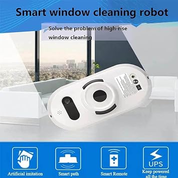 Window Cleaner Robot,Automatic Window Cleaning Robot, with Remote Control Smart, for Indoor Outdoor Windows Mirror