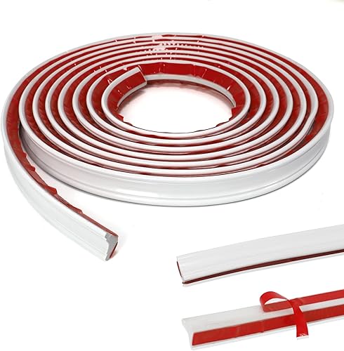 Tira de Calafateo Flexible para Moldura de Pared, 1 pulgada x 16 pies, Despegar y Pegar para Decoración de Esquina de Pared, Techo, Borde de