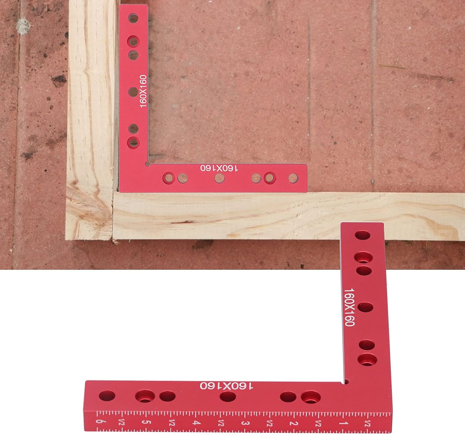 Protractor,Triangular,Square,Precision Measuring Steel Ruler,90 Degree Positioning Squares, Block Carpenter Clamping Tool Right Angle for Woodworking
