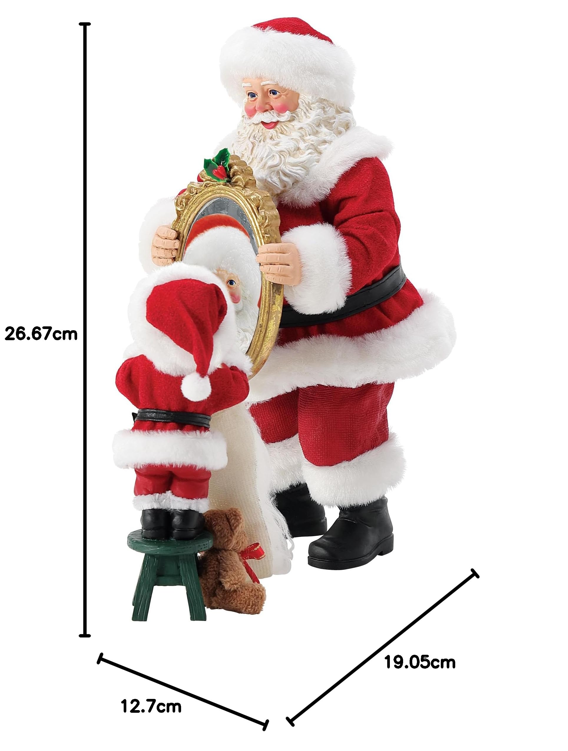 Department 56 Possible Dreams Christmas Traditions Ensemble de figurines Père Noël Seeing is Believing 26,7 cm Multicolore
