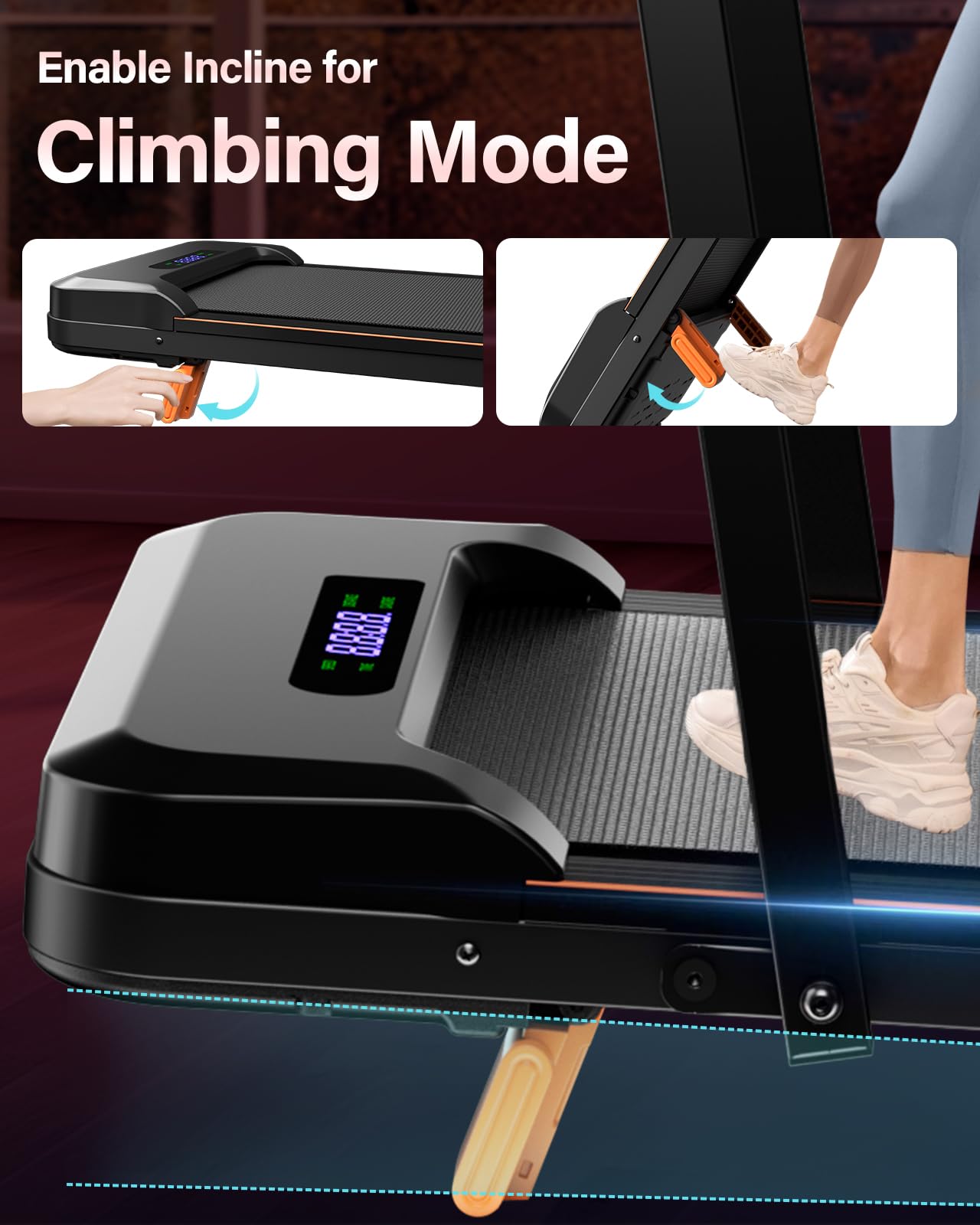 Amazon | ウォーキングパッドトレッドミル 傾斜付き ポータブル