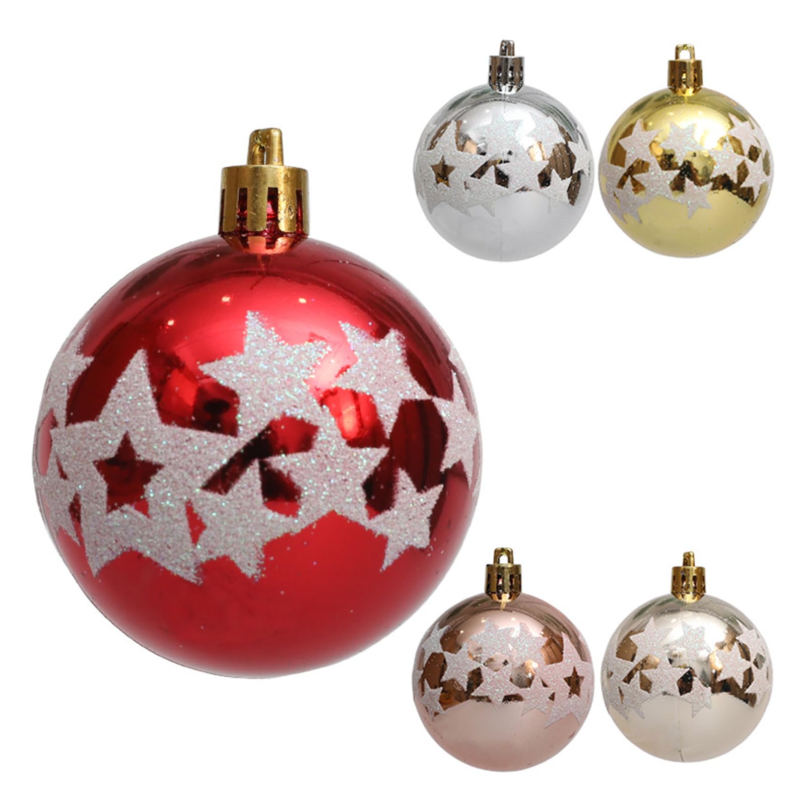 PANGBOER Di 4Boxes Palline decorative di Natale Albero di Natale Appeso Decorazione Elegante Sfera Pendente Ornamento Accessori Albero