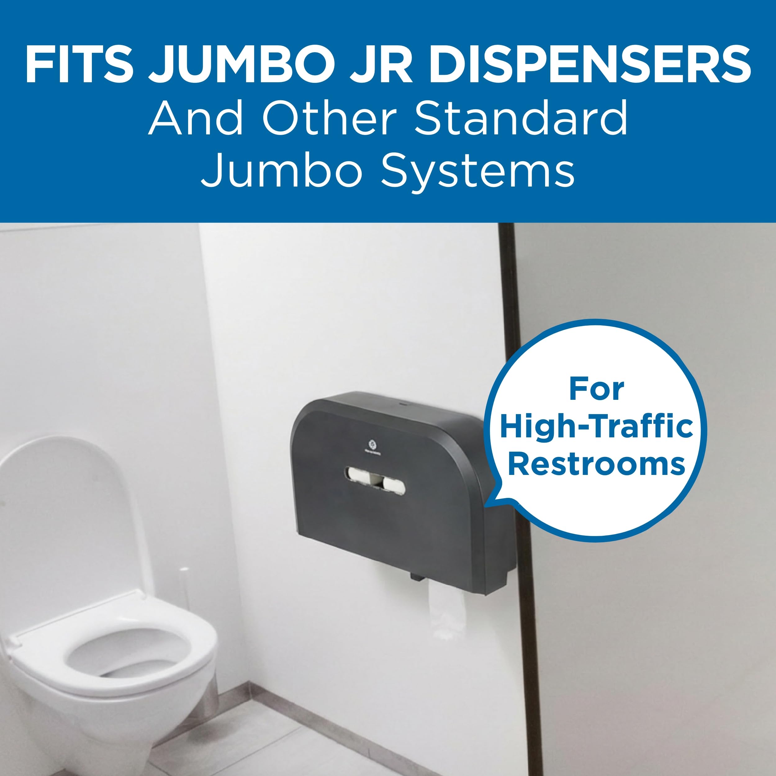 Georgia Pacific Profesional 12798 Jumbo Jr. Baño Higiénico, 9 "de diámetro, 1000 FT (funda de 8 rollos)