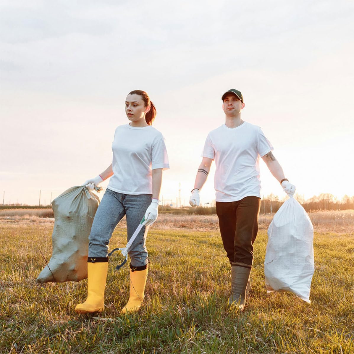 Pinze Design Ergonomico 2 Pezzi in Plastico per Raccogliere Rifiuti della Mascella, Versatile la Pulizia in Casa e Altri Ambienti