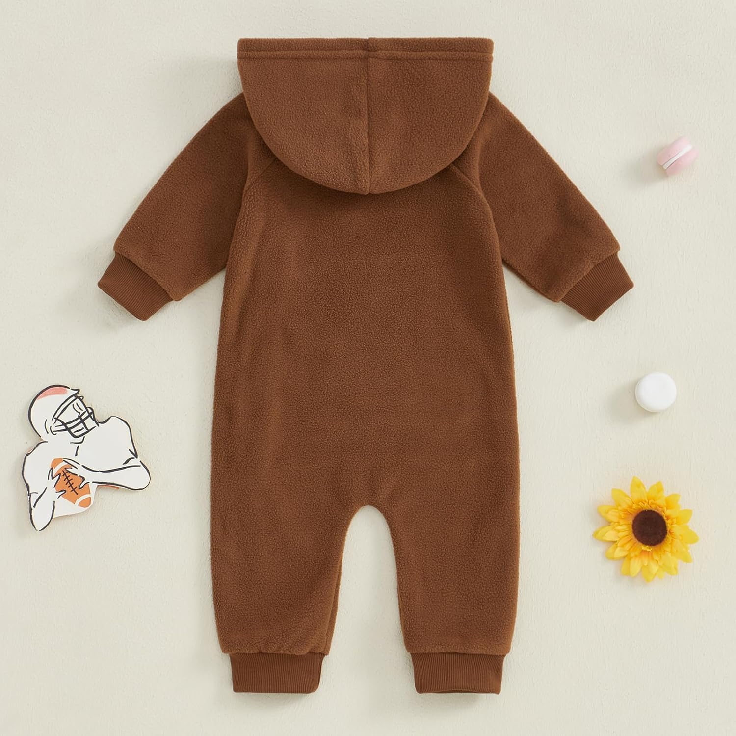 Newborn Baby Football Outfit Football Long Sleeve Romper Jumpsuit One Piece Hooded Bodysuit Fall Clothes 0-18M - Image 7