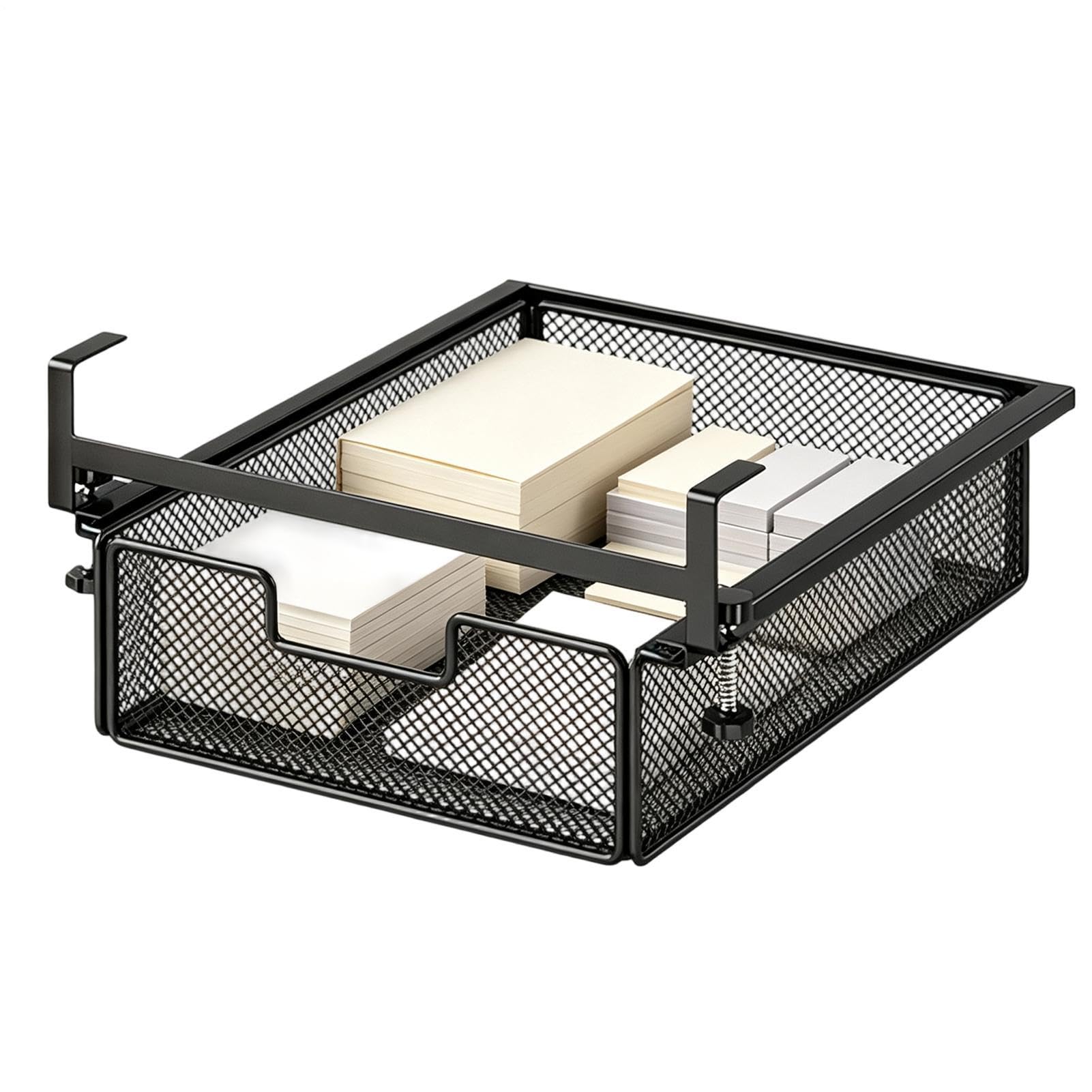 Cassetto Portaoggetti Sotto Scrivania Mensola Organizer Estraibile Senza | Contenitore Organizer Sottotavolo Per Proprietari Affittuari Freelancer Gamer Studenti Home Office Appartamento Labo