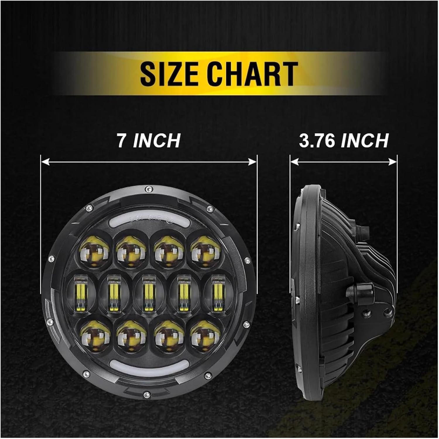 faro de motocicleta Para Motocicleta Para 2009-2016 Para Tri Glide Para Ultra Para Faros delanteros LED para motocicleta Cl1 Faros delanteros LED de 7 pulgadas Faros auxiliares