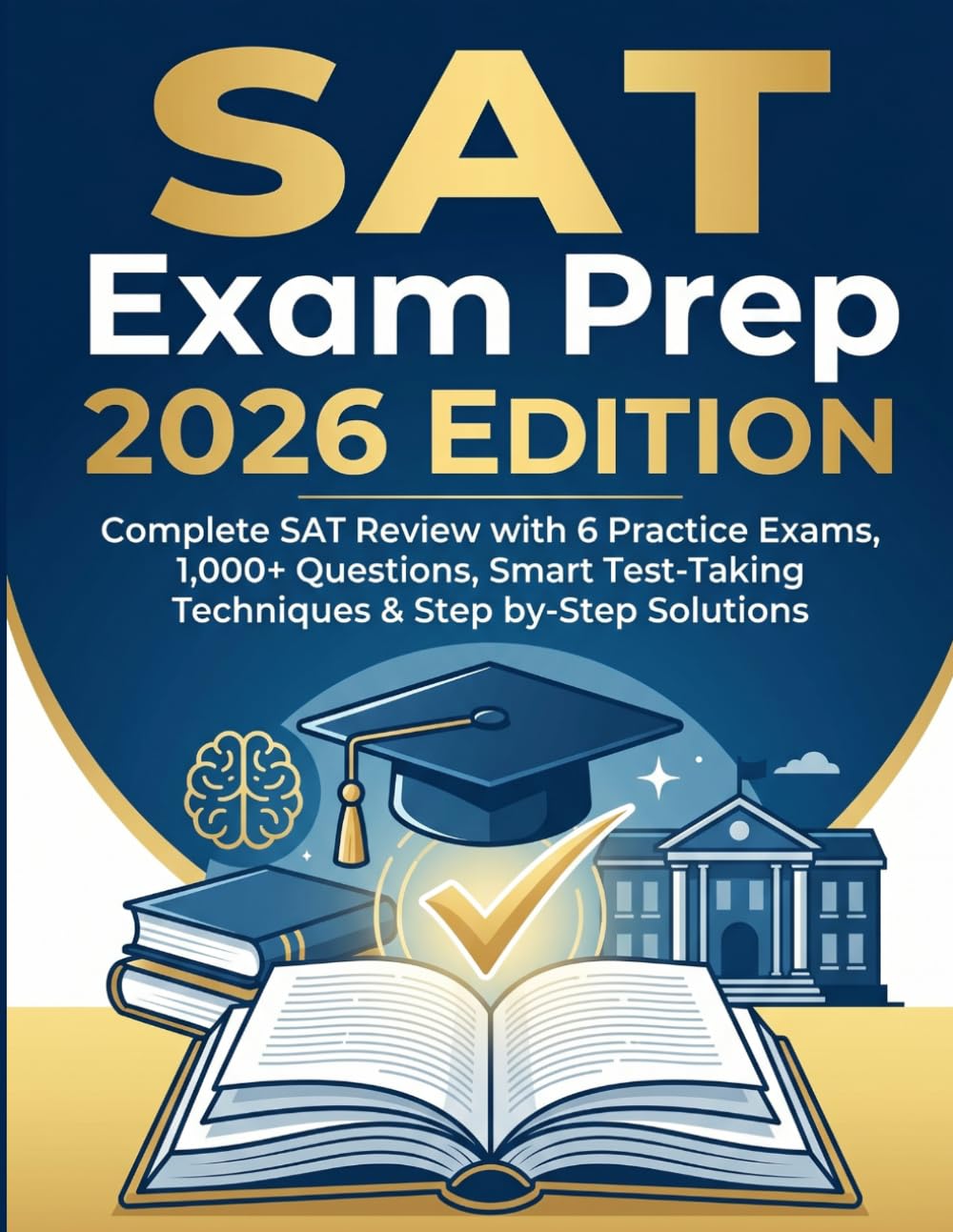 SAT Exam Prep 2026 Edition: Complete SAT Review with 6 Practice Exams, 1,000+ Questions, Smart Test-Taking Techniques & Step-by-Step Solutions