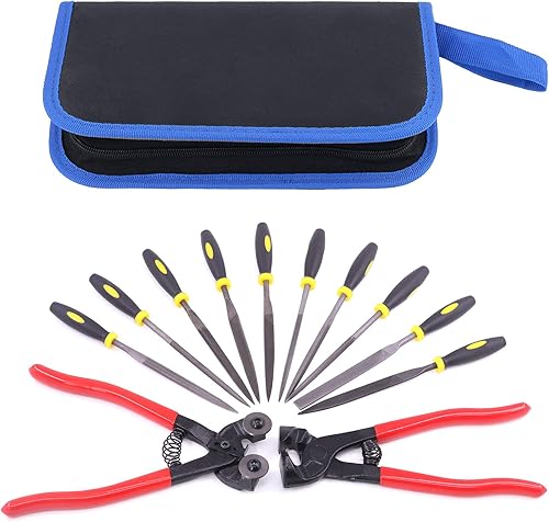 Miniatura 7 de Glarks Juego de herramientas de mosaico de 12 piezas, pinzas de mosaico de vidrio con ruedas resistentes y alicates cortadores de azulejos con 10