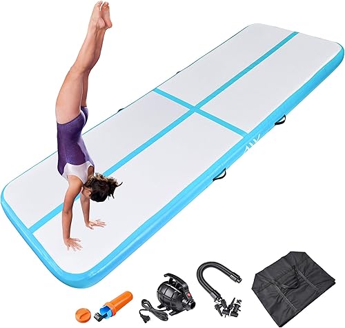 Miniatura 1 de AW Colchoneta inflable de 101320 pies para exteriores, hogar, gimnasio, entrenamiento, fitness, bomba de aire eléctrica