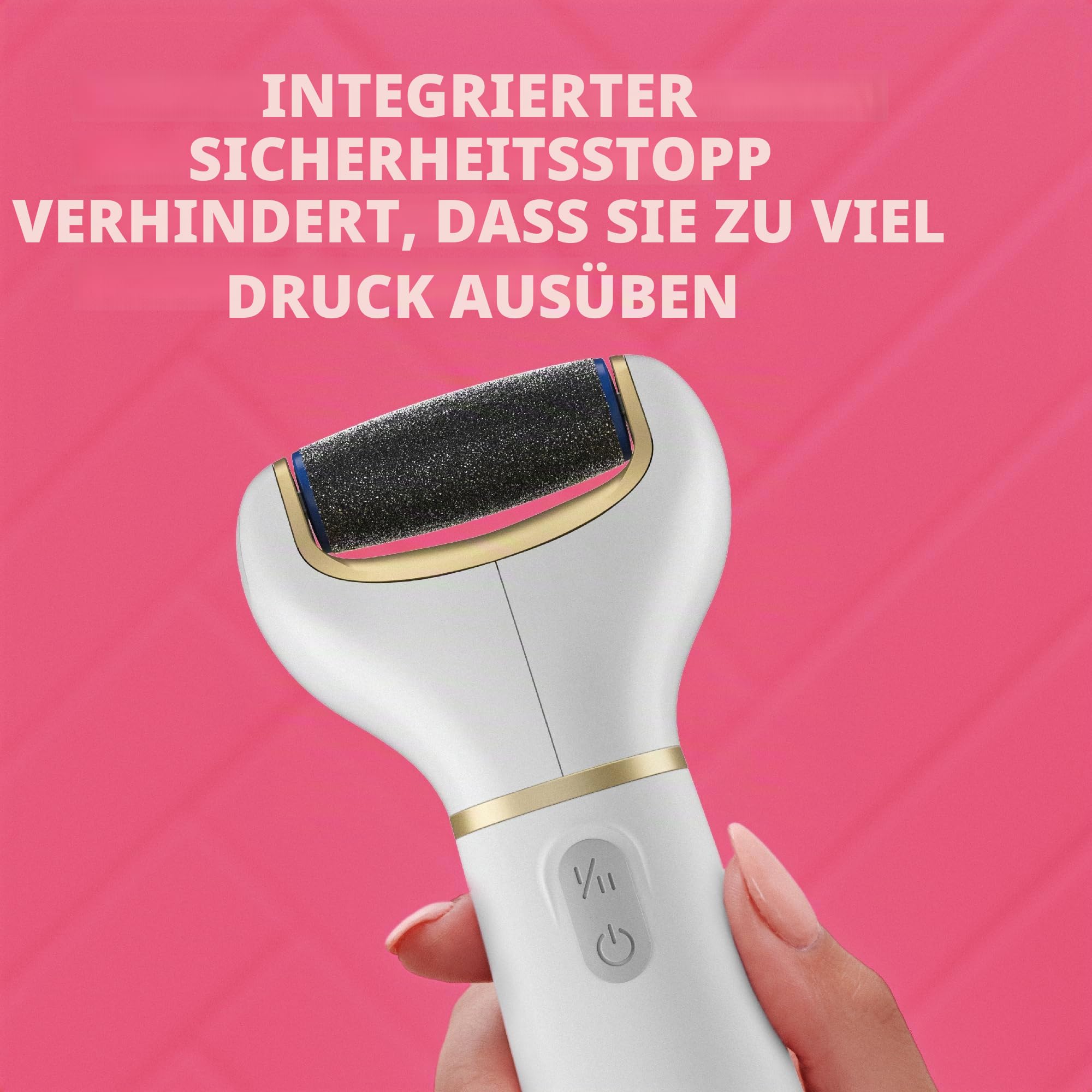 amopé Pedi Perfect Fuß Datei – Elektronische Pediküre Werkzeug – Regular grob, blau