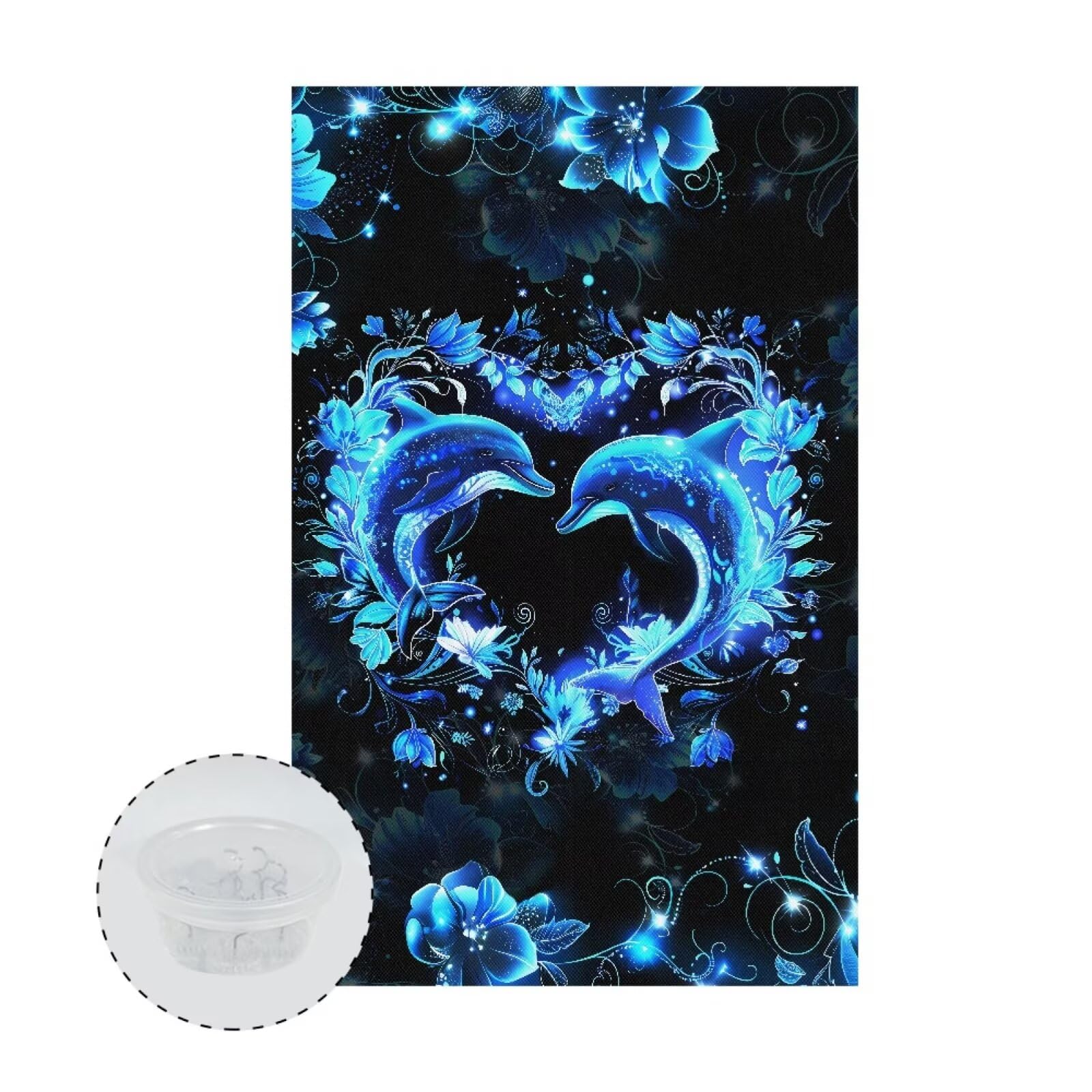 Maiyoinou Dolphin Sofa Headrest Protector with Fixing Nails, Skin Friendly Easy to Clean Sofa Headrest Covers for Furniture Home Decoration 26.18