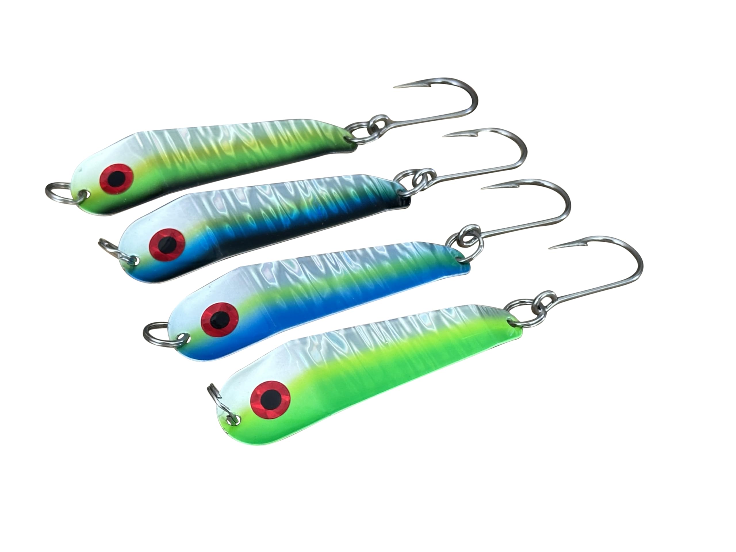 Loony Spoons Premium Fishing Lures Set of 4, Size 4-4.5