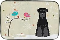 Vista 52 de Caroline's Treasures BB2508DDM - Tapete de secado de platos de perro de montaña bernés con regalos de Navidad entre amigos, tapete absorbente