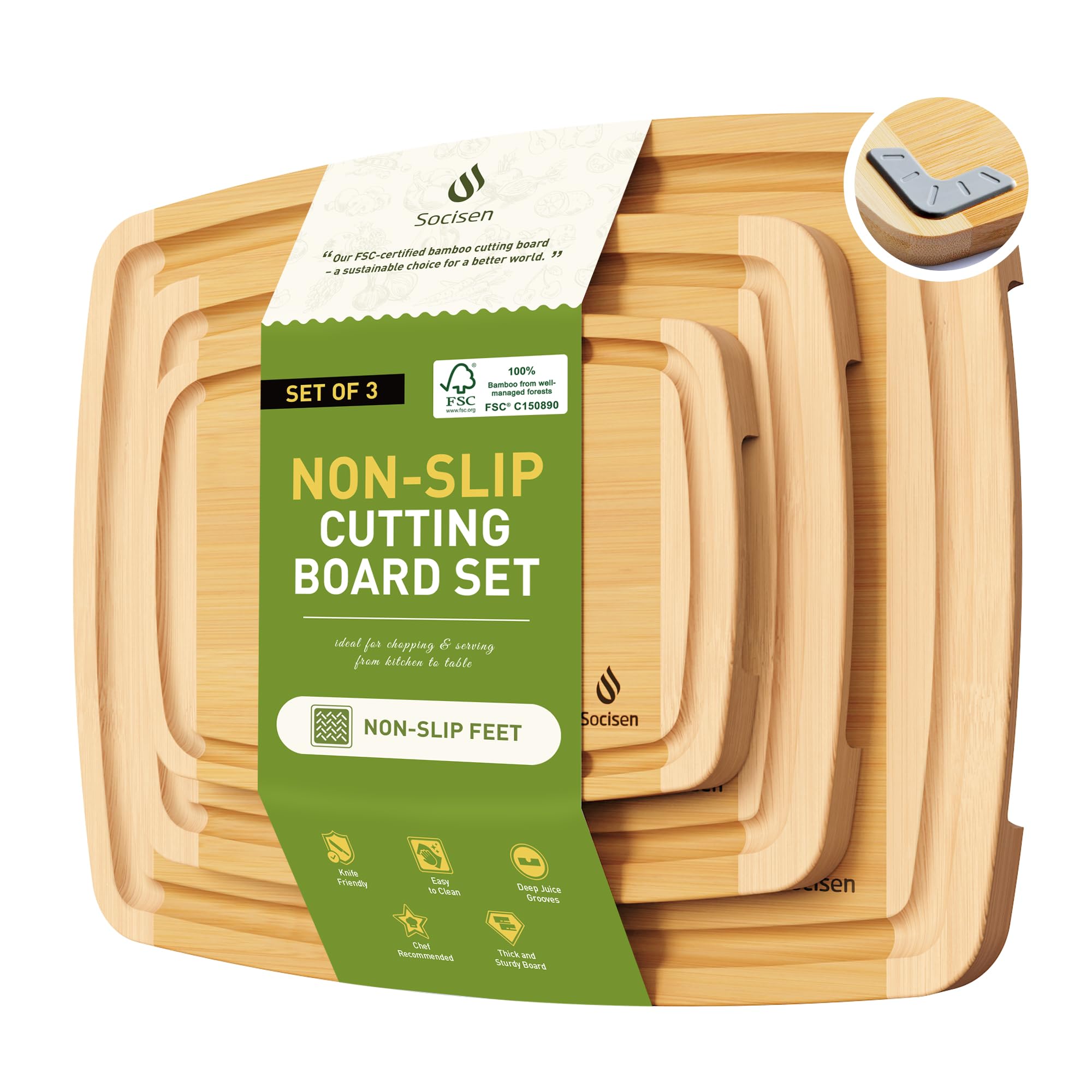 Juego de tablas de cortar de bambú antideslizantes sobre el fregadero, mesas para picar, cocina, tabua, madeira, corte, carne, bambú, alimentos, cortar, madera, juego, regalos, cumpleaños, Navidad,