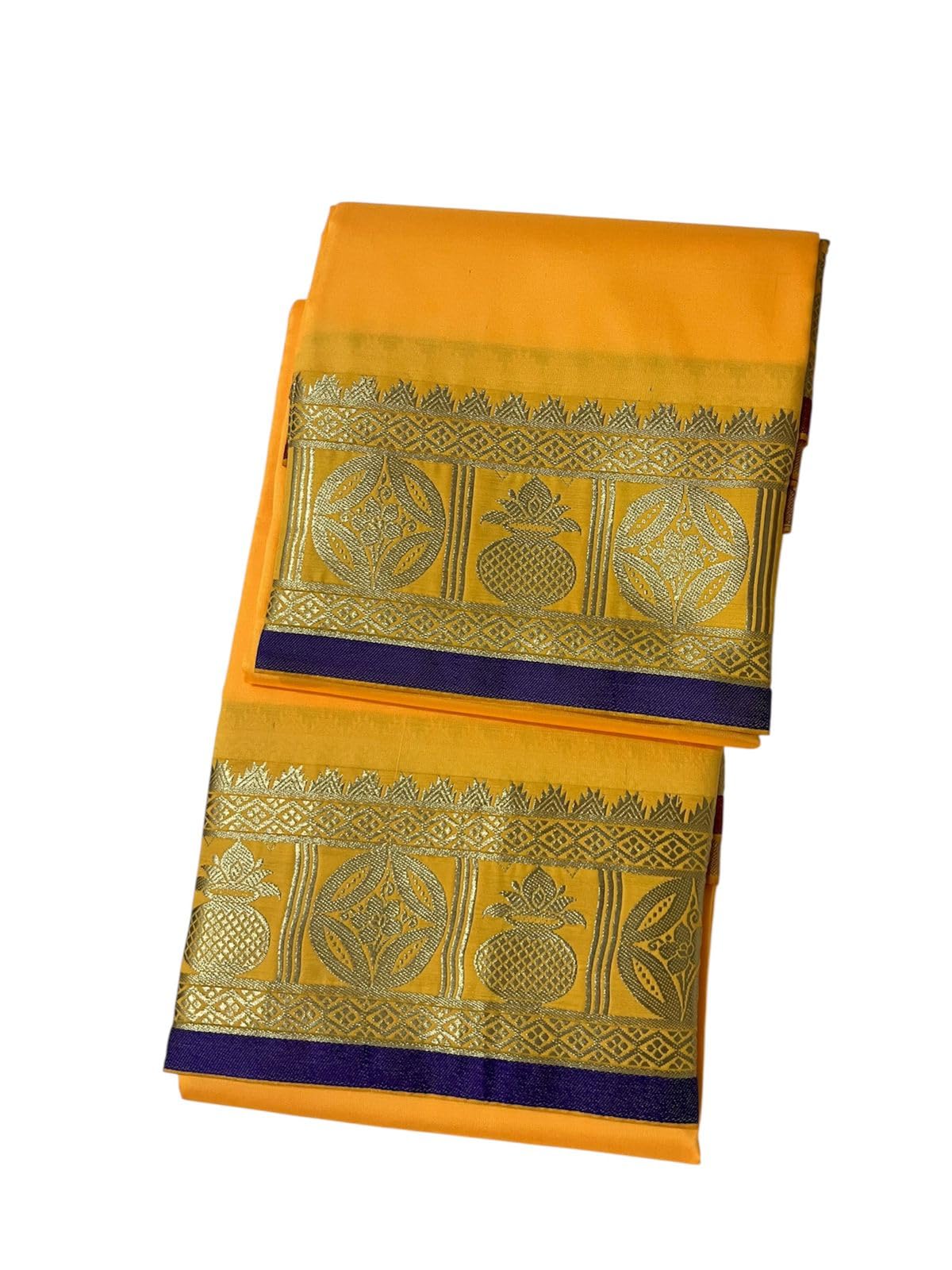 pure prayer Men’s Silk Dhoti Set | Unstitched Traditional Dhoti for Men | South Indian Veshti Pancha Mundu | Wedding, Festival & Pooja Wear-picture-24