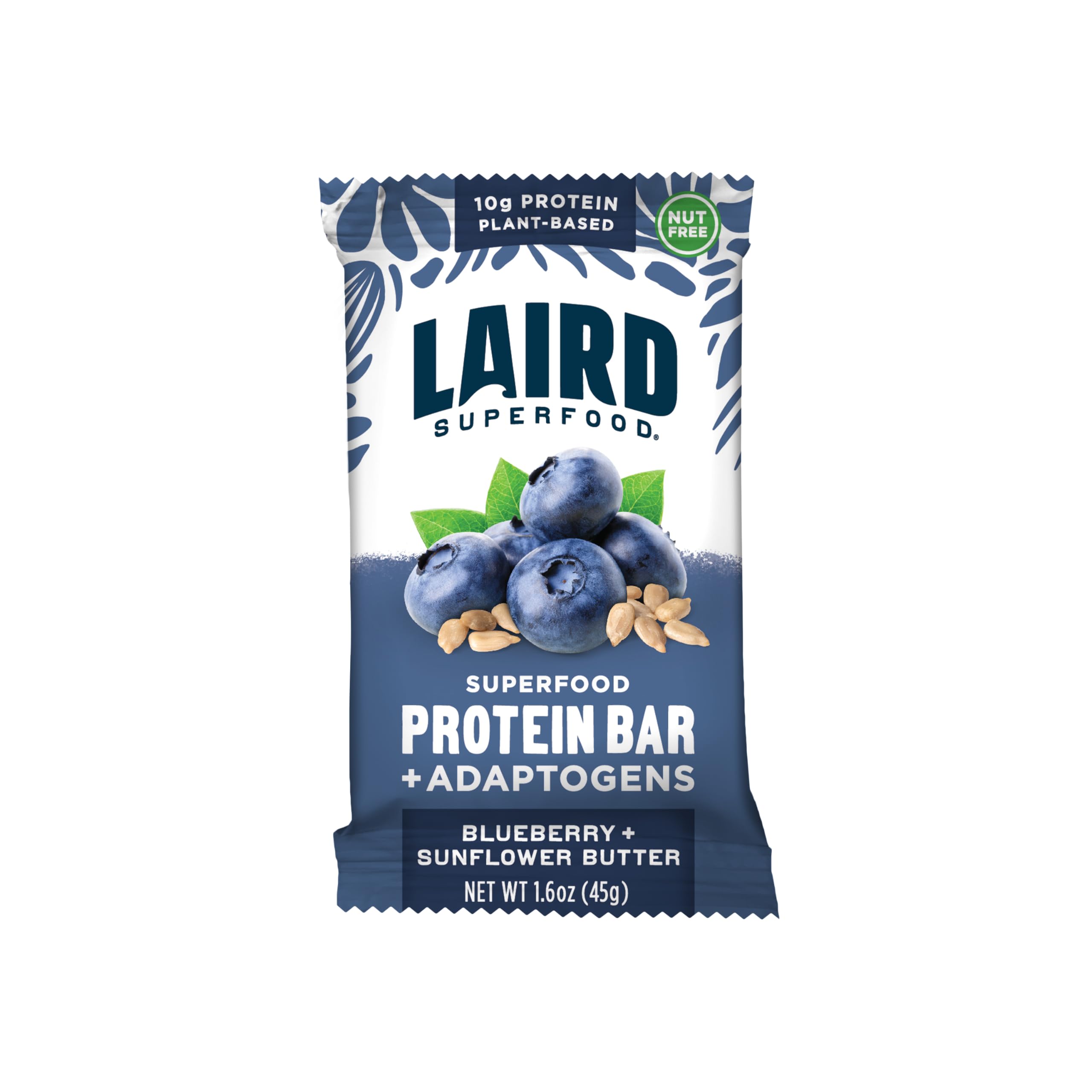Laird Superfood Functional Protein Bars – Protein Bar but Better with Real Ingredients, Functional Mushrooms 10g Plant-Based Protein, 6g Fiber - Non-GMO - Peanut Butter Chocolate Chip, 10 Count (Pack of 1) — Amazon image 10