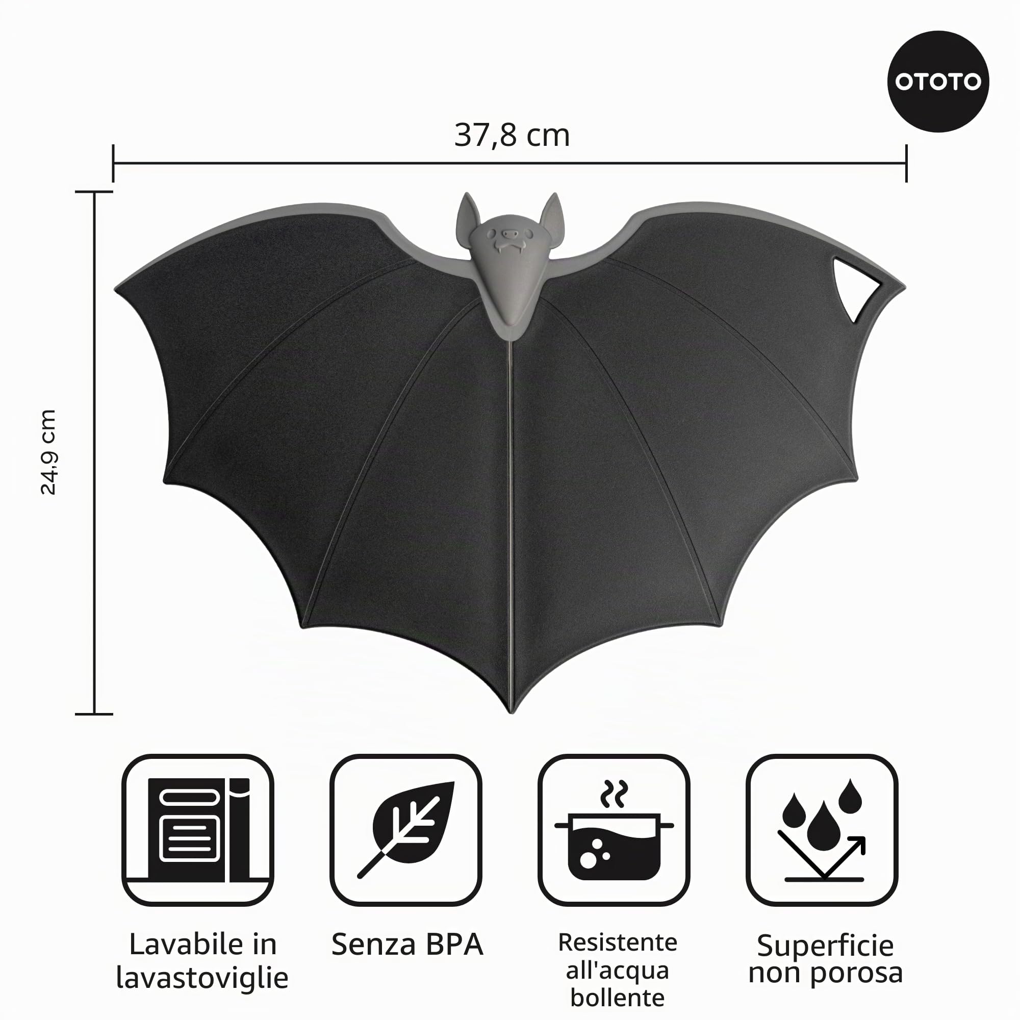 OTOTO Batty - Tagliere pieghevole per Halloween