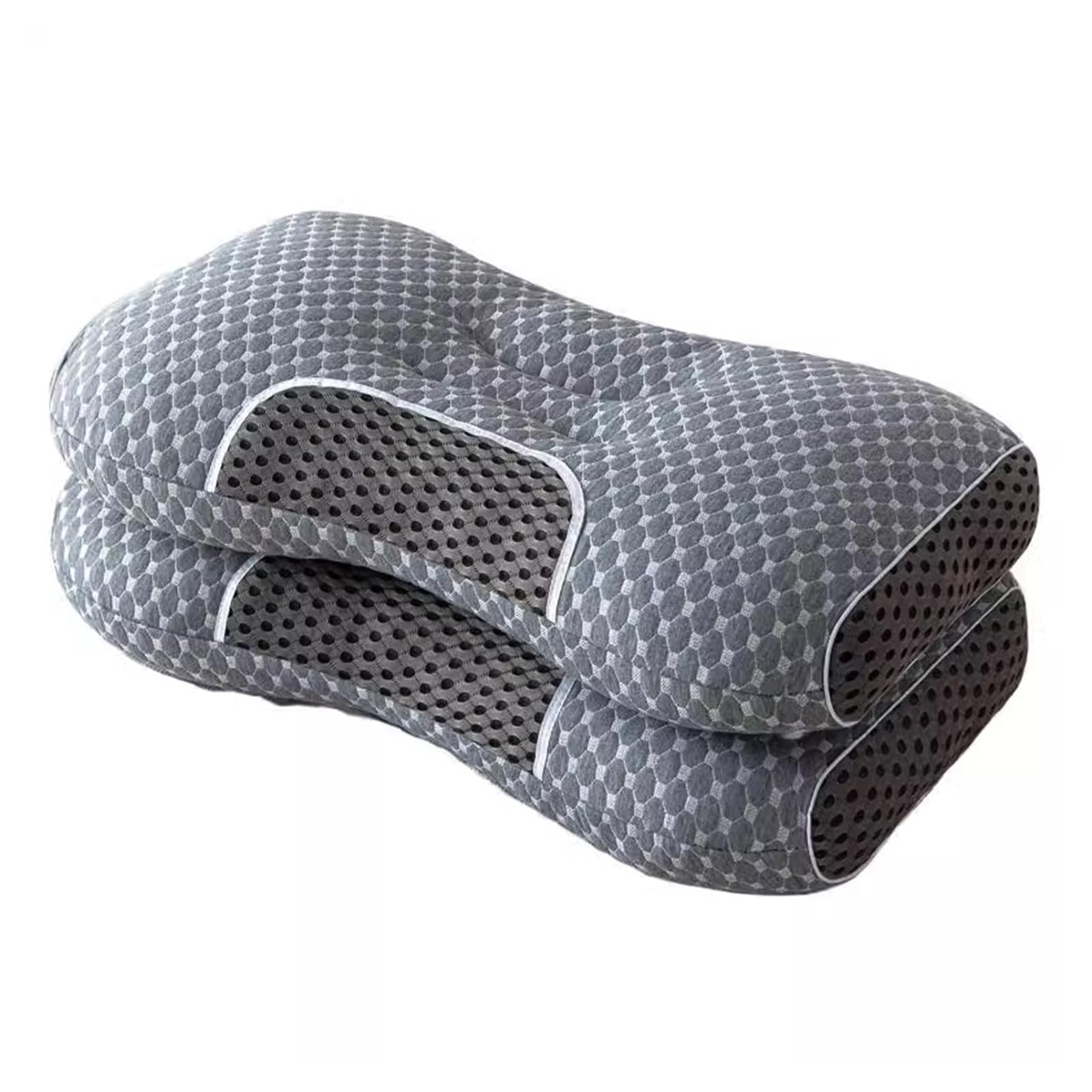 2 Pack Sleeping Pillows,Hotel Quality Pillows,Orthopedic Sleeping Pillow,Cotton Bouncy Firm Support Side Sleeper Pillow for Neck/Shoulder Pain/Allergy Sufferers and Back/Stomach/Side Sleepers(Grey)