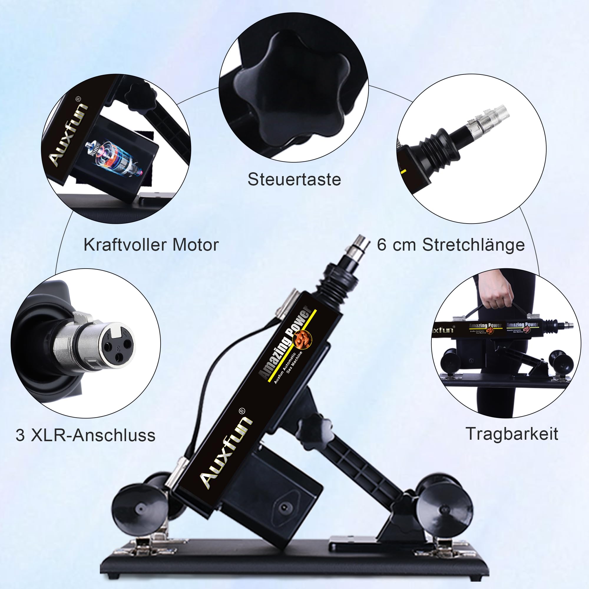 Máquina sexual para mujeres y hombres, máquina de follar con 7 accesorios 3XLR, máquina sexual con consoladores, máquina del amor para ambos juntos, juguetes eróticos para pareja sexuales