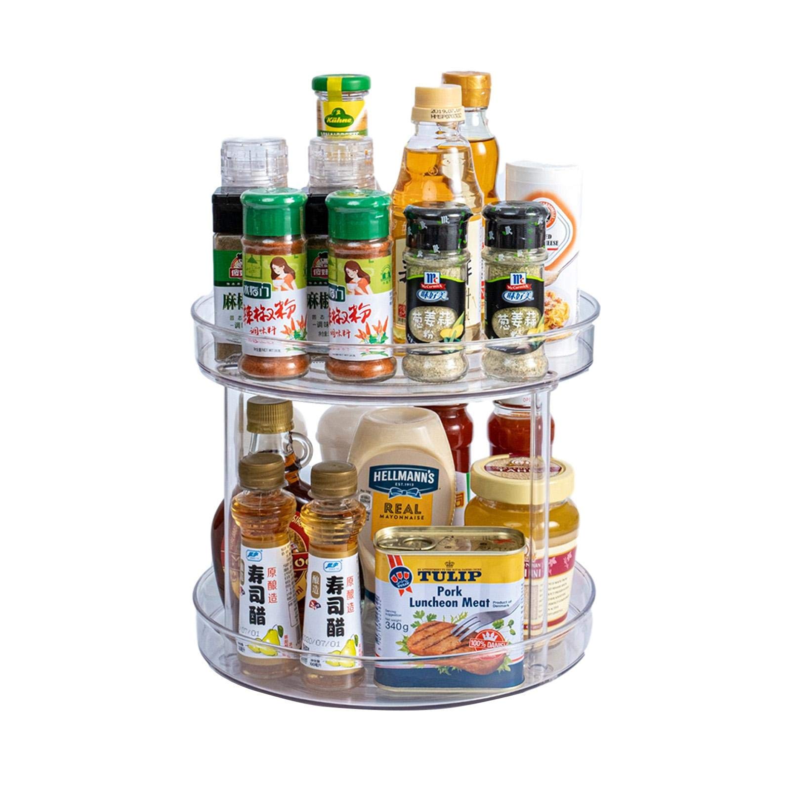 Buy Seatechlogy Turntable Organiser Rotatable Spice Rack 1/2/3 Tiers