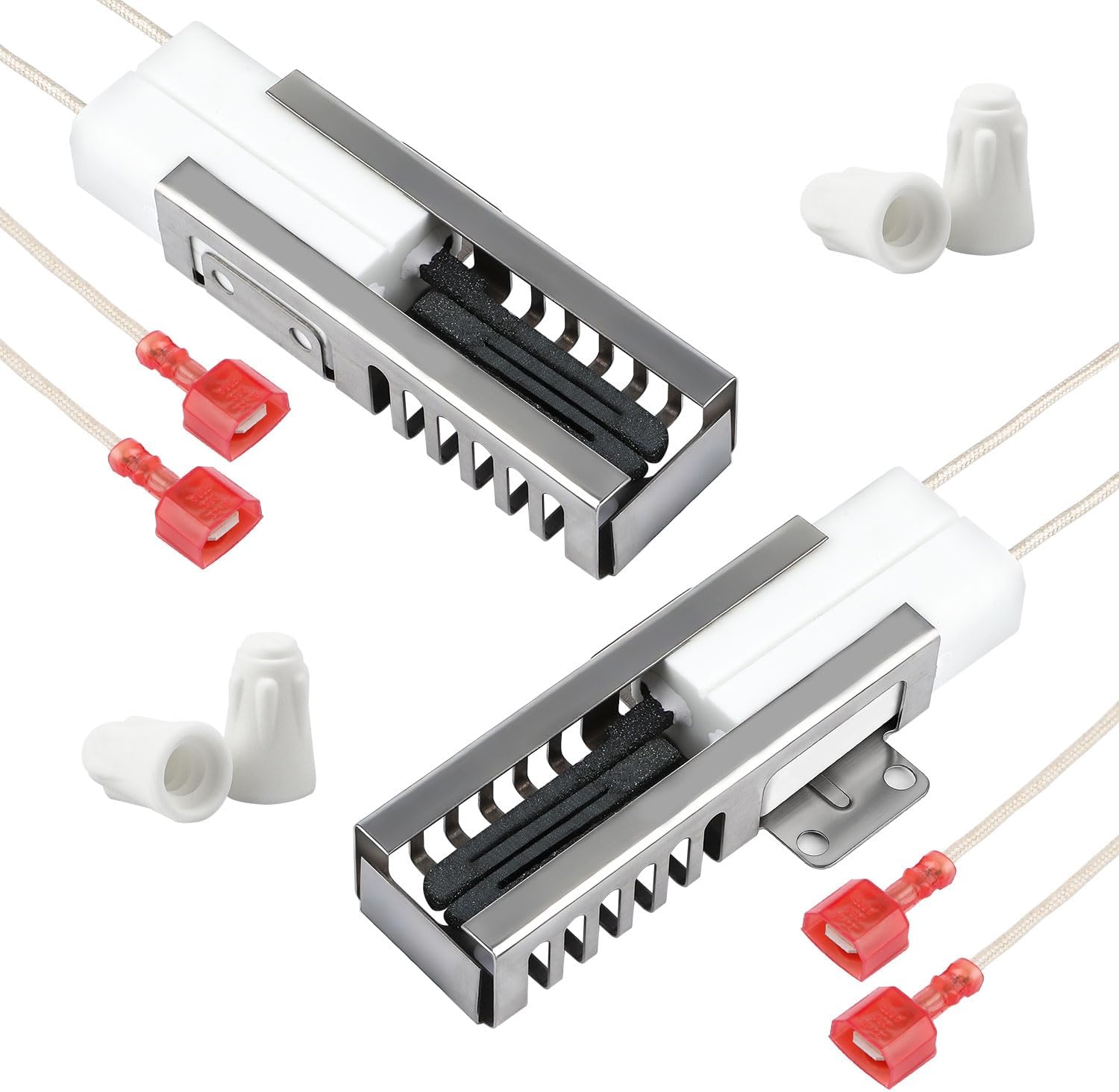 2 Pack PB040001 Gas Range Oven Igniter with 4 Ceramic Nuts Compatible with Viking Range Oven Gas Stove Replace Part Numbers AP5315579 065650-000 SGR4001 792263