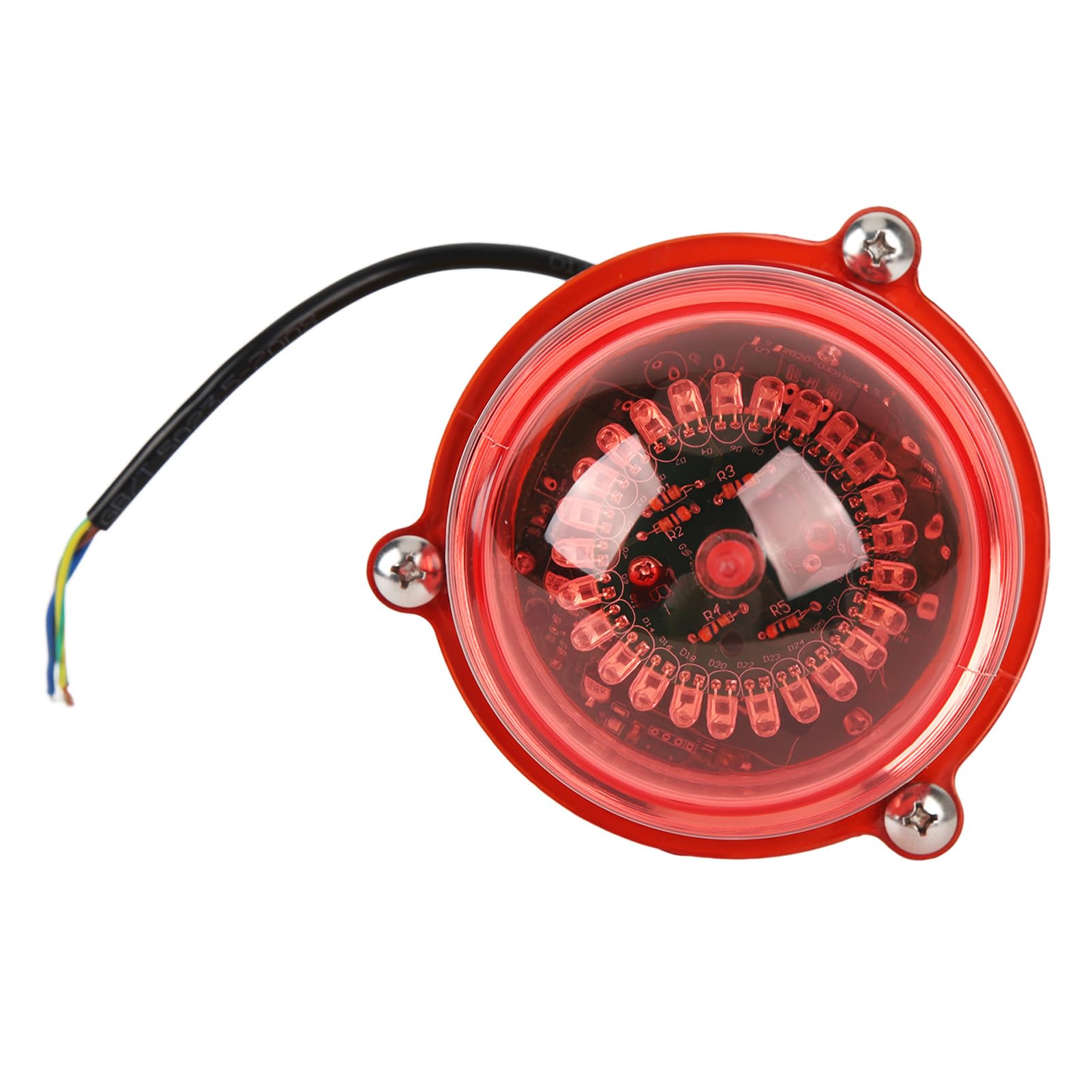Akozon Luz de Obstrucción de Aviación Lámpara de Baliza de Emergencia LED Superbrillante Resistente a Impactos para Torre de Barcos Marinos (AC220V Encendido Constante)