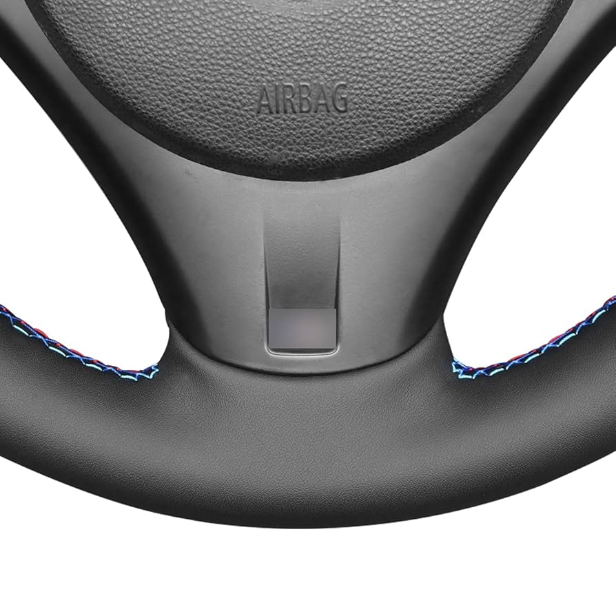 Mewant Black Steering Wheel Cover For Dodge Challenger 2015-2018 Charger 2015-2023 Handsewing