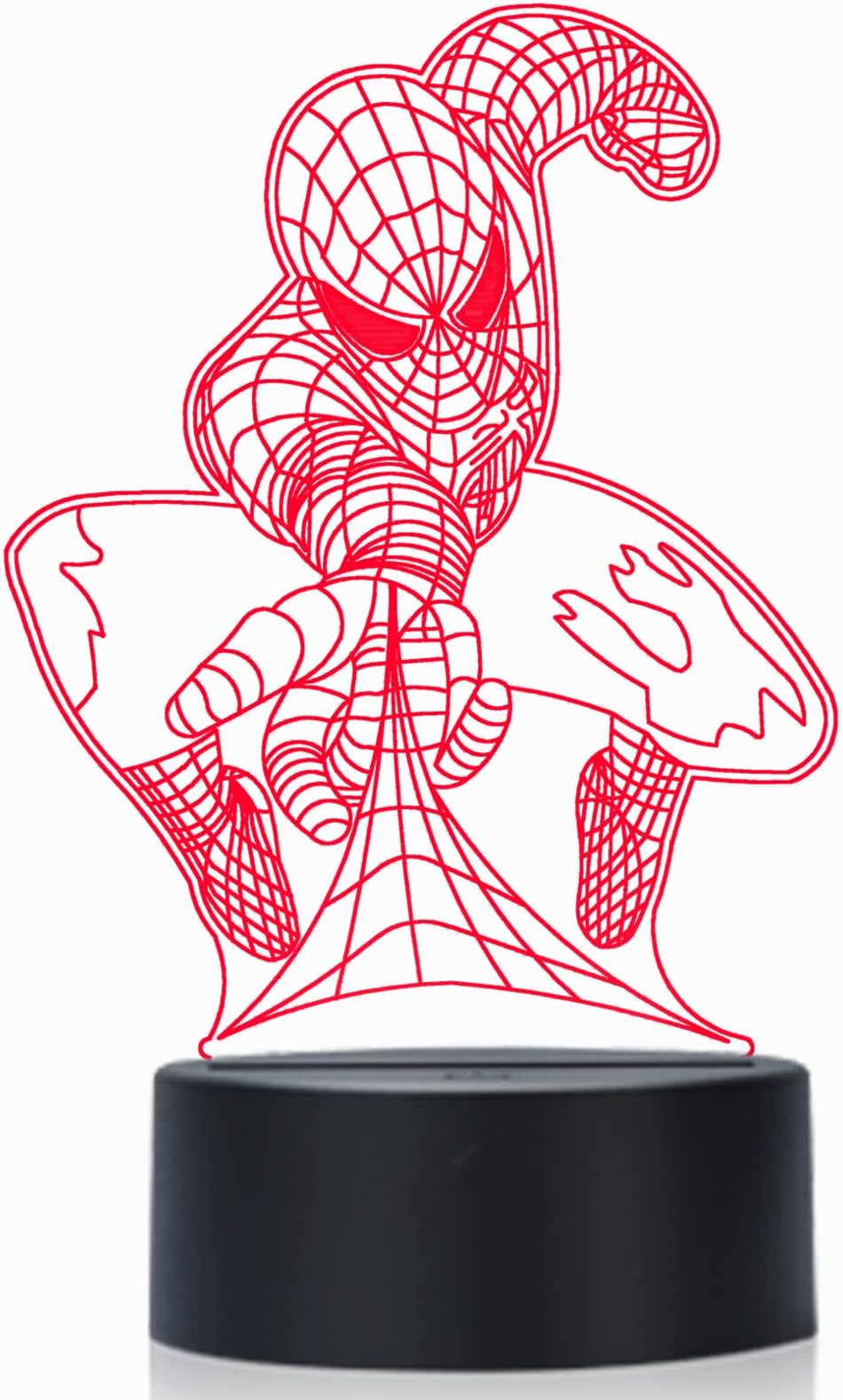 Kids Toys 3D Night Light, 3D Illusion Night Lamp, LED Nightlight Smart Touch Dimmer Lights 7 Color Changing Decor Lamp, Room Decor, Gifts for Children Boys Girls