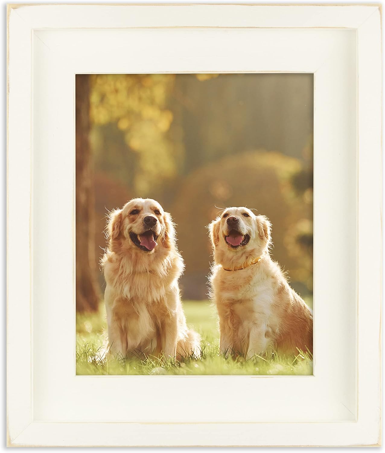 The Rusty Roof-Distressed Farmhouse White-Solid Wood Picture Frame-10x14