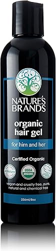 Miniatura 1 de Nature's Brands Gel orgánico para el cabello para hombres y mujeres, gel de peinado ecológico natural con aceite de oliva, vegano, a base de