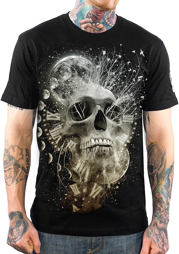 Skygraphx Mens Thoughtless Skull T-Shirt Black