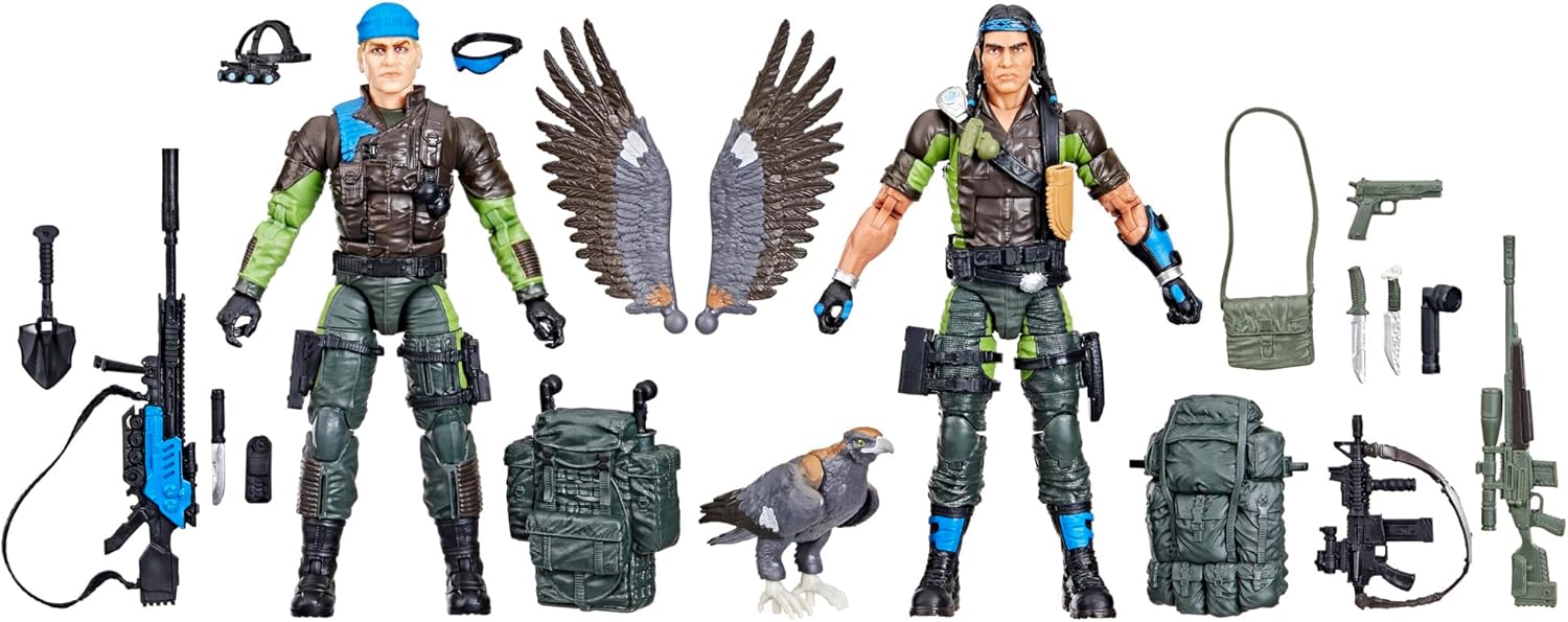 G.I. Joe Classified Series #128, Mad Marauders Low-Light, Spirit Iron-Knife & Niyol, 2 Collectible 6 Inch Action Figures with 28 Accessories