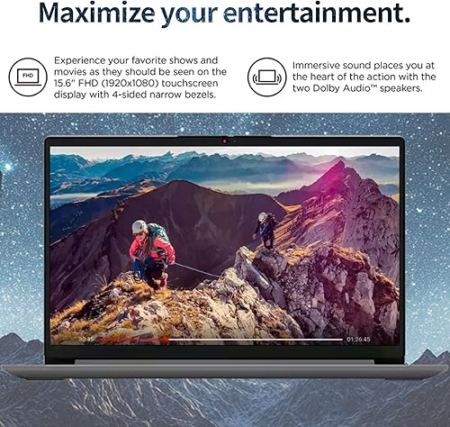 Miniatura 10 de Lenovo IdeaPad 1 Laptop para estudiantes, pantalla FHD de 15.6 pulgadas, procesador Intel de doble núcleo, 12 GB de RAM, SSD de 256 GB + 128 GB