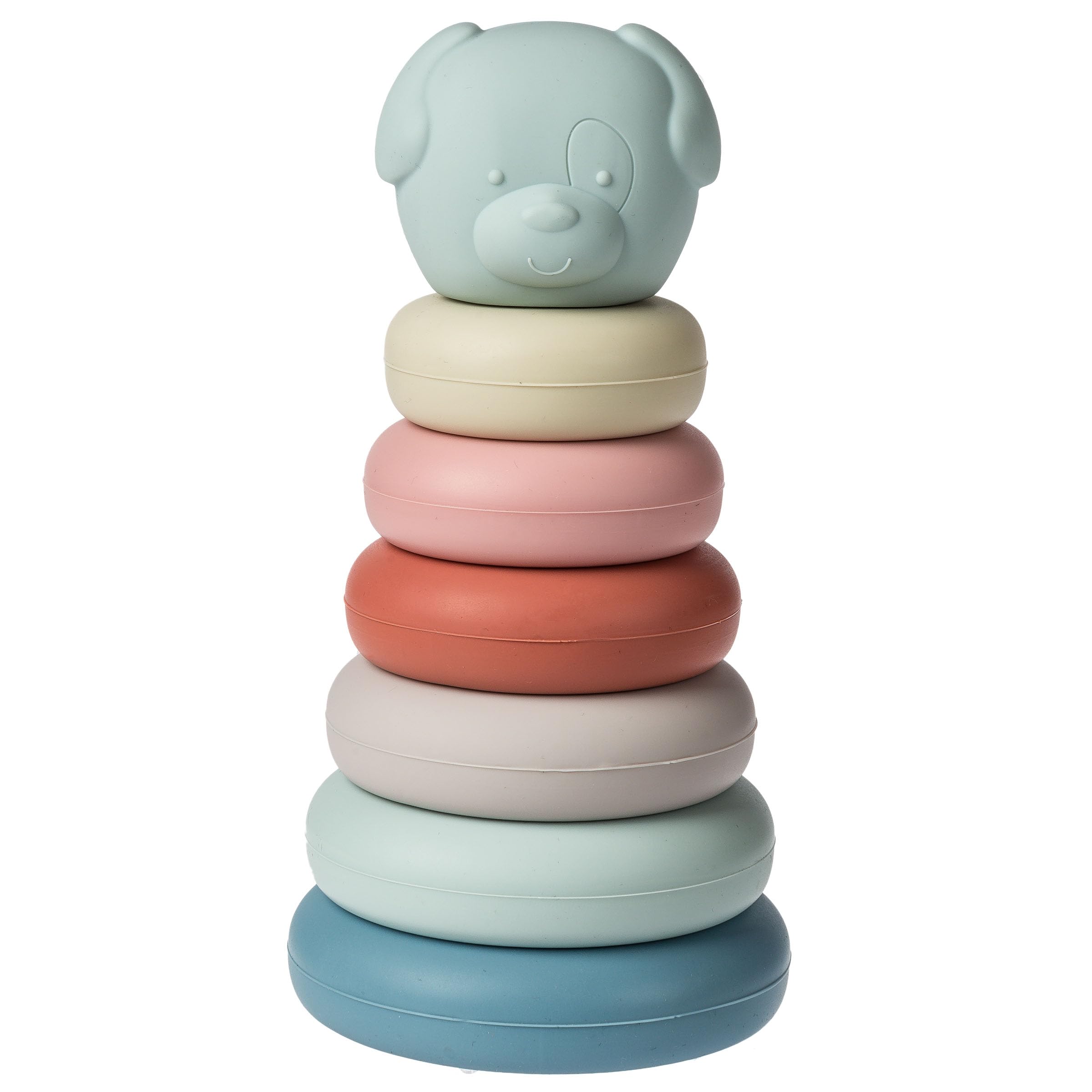 Mary Meyer Baby and Toddler Toys Simply Silicone Stacking Rings for 6+ Months Old Preschool Gifts, 15 cm, Puppy