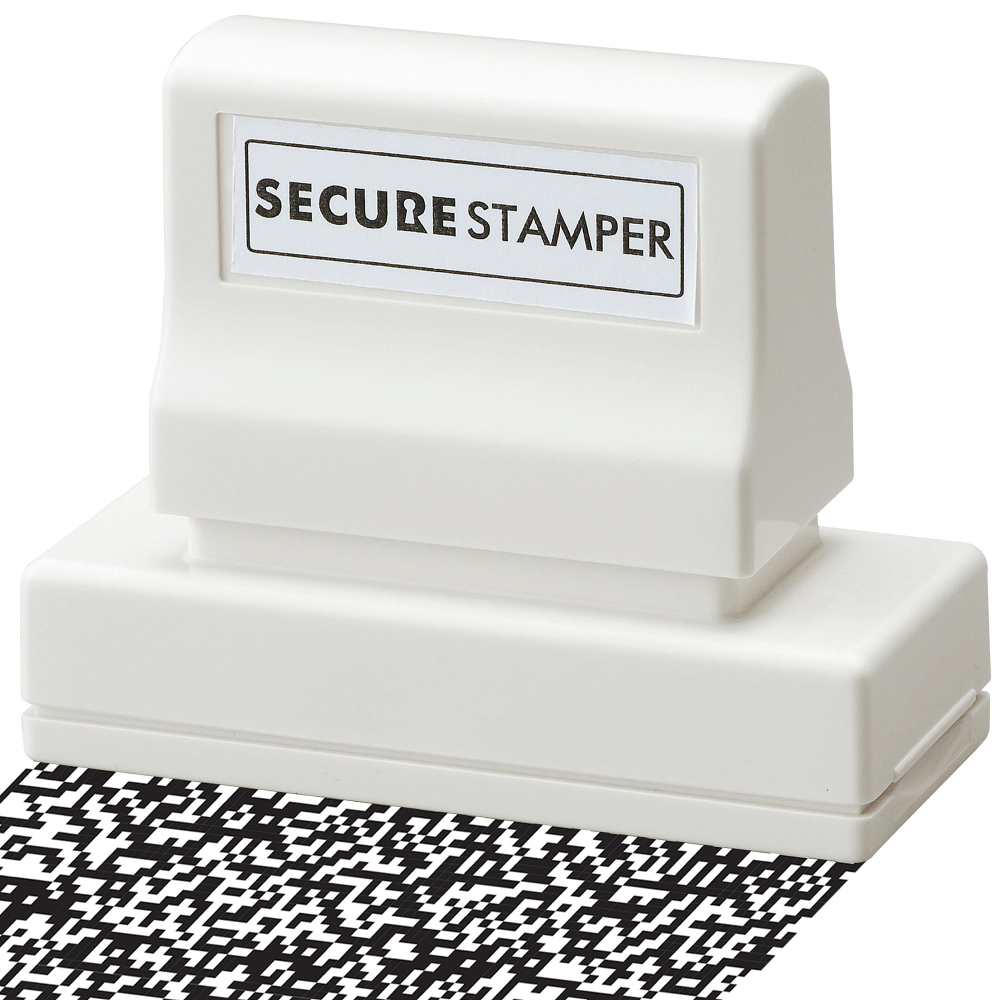 Xstamper Secure Stamper (Impression Size: 24mm x 71mm) Redact Private and Confidential Information with Black Oil-Based Address Blocker Stamp - Genuine Xstamper Self Inking Stamps