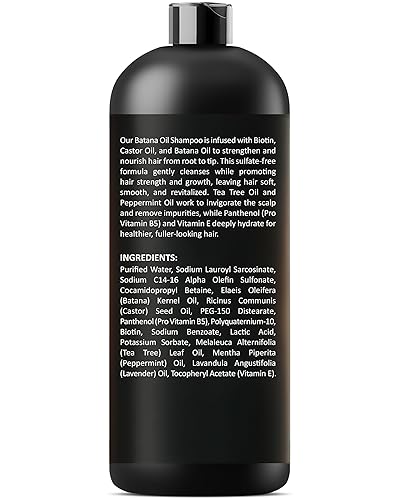 Miniatura 9 de INFINA ESSENTIALS Champú de aceite de Batana  16 onzas líquidas  con biotina y árbol de té  Fórmula hidratante, fortalecedora y nutritiva  Promueve