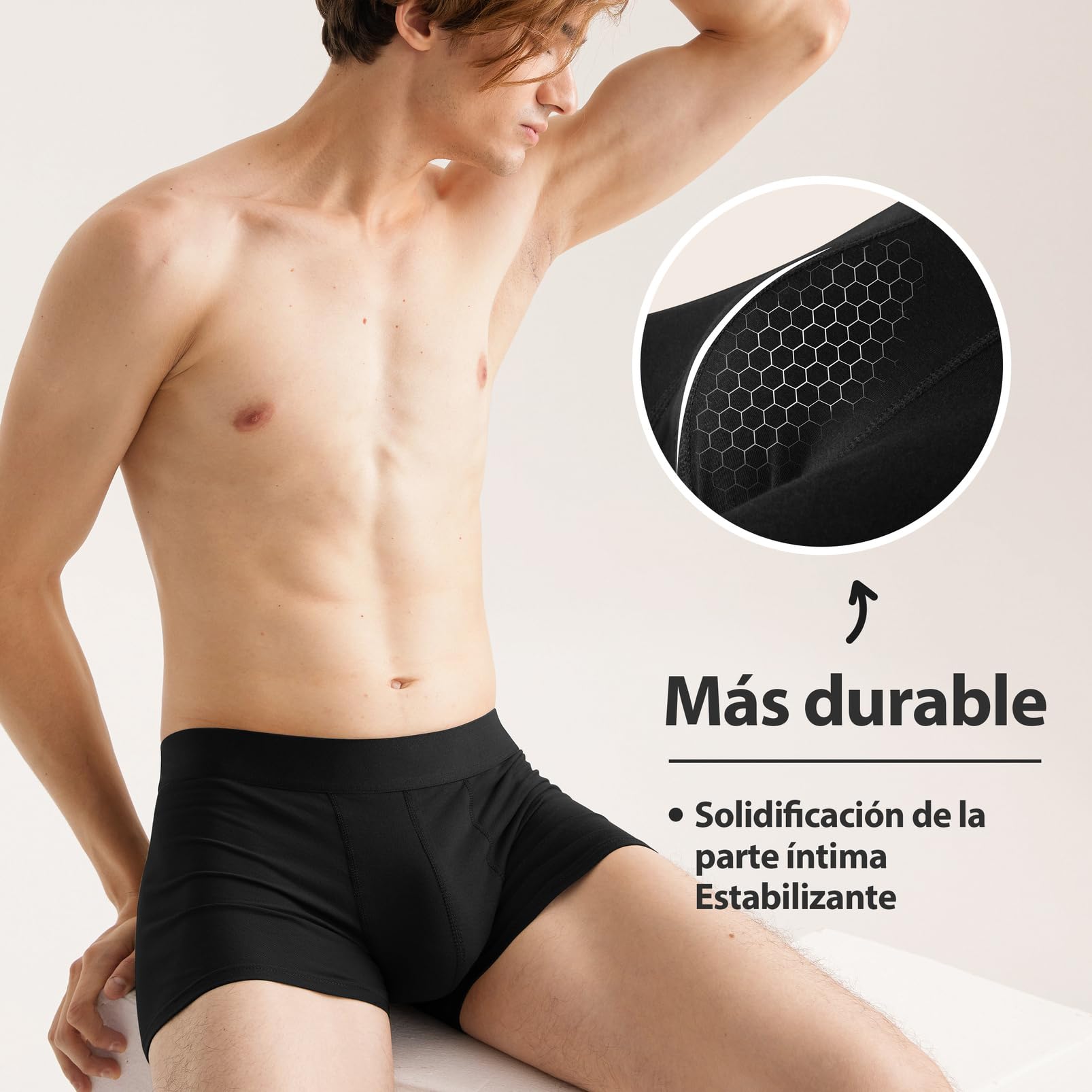 QINCAO Calzoncillos Hombre Boxer, Pack de 6 Unidades, Algodón Cómodo, Buen Ajuste y Diseño Sencillo sin Logo