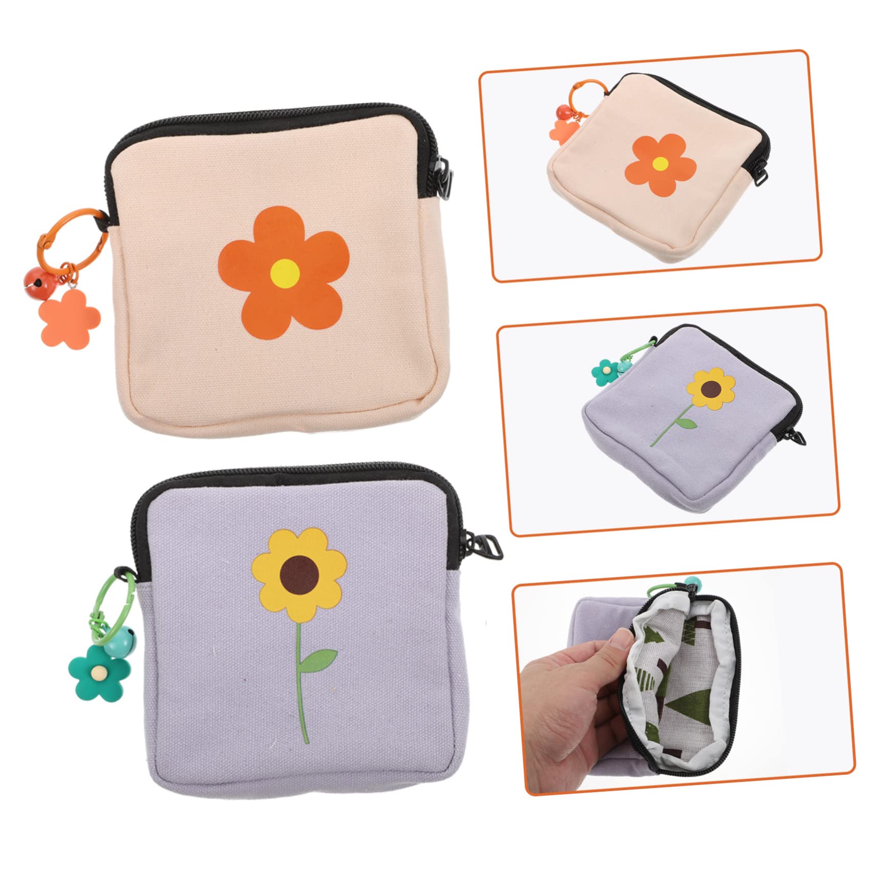 3 Series Bolsa para Guardar Toallas Sanitarias Neceser Pequeño para Productos Femeninos Bolsas para La Menstruación para Niñas Y Mujeres A Prueba De Fugas Tela 2 Piezas x 3