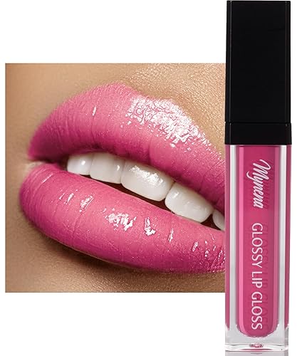 Miniatura 7 de Mynena Brillo de labios rosa claro brillante  Fórmula hidratante ligera no pegajosa  Vegano sin crueldad animal sin parabenos  Decoración de lápiz