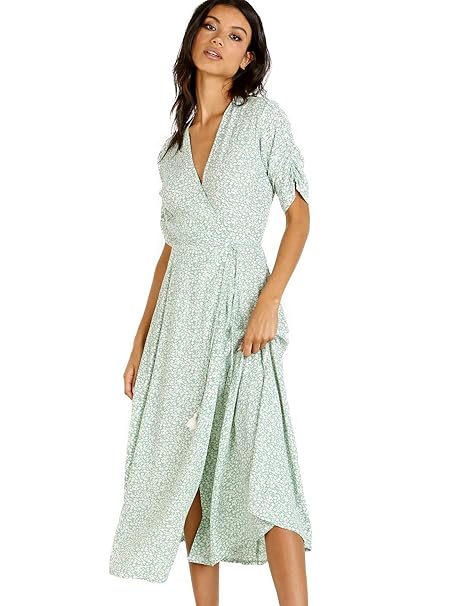 Faithfull chiara midi wrap dress Clearance