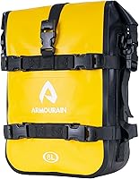 Vista 18 de Bolsa impermeable para parachoques de motocicleta, bolsa de barra de choque de motor de 6 L con correa para el hombro, bolsa de marco lateral