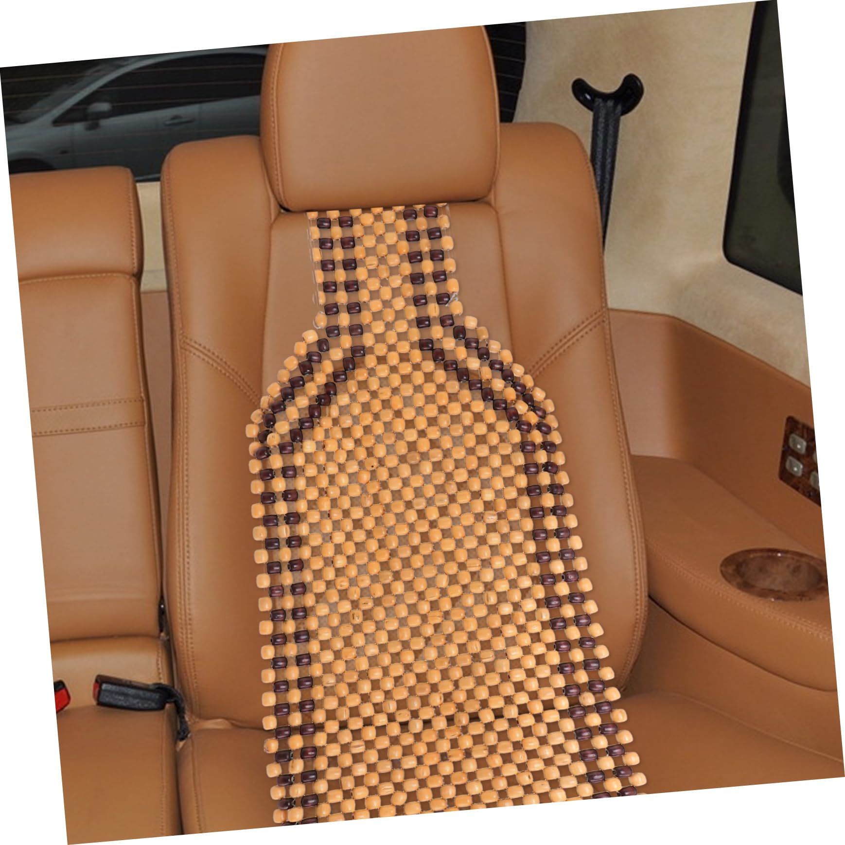 Cuscino Seduta Auto in Legno a Perline 1 Pz per Guida | Vacanze Estive, Traspirante per Lunghe Ore, Effetto Massaggio Delicato