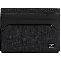 Tommy Hilfiger TH Flag CC Holder Am0am13707, Titolare della Carta Uomo, Black (Black), One Size