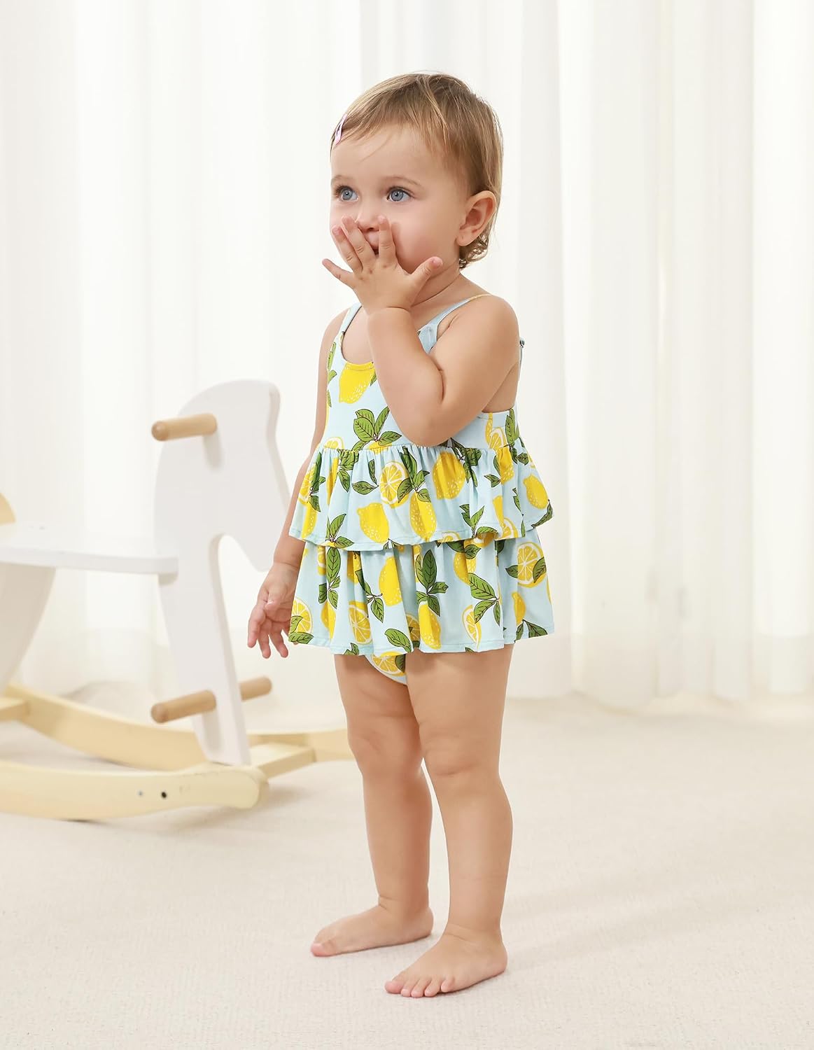 Baby Girl Camisole Bodysuit Infant Toddlers Girls' Snap One Piece Bodysuits Cute Outfit Summer Jumpsuit