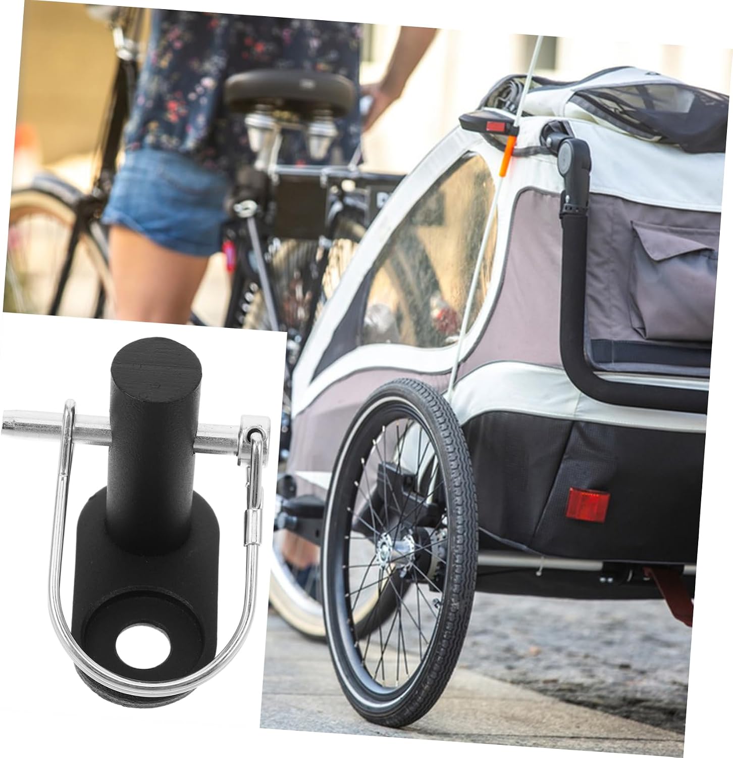 Carbon Steel Bike Trailer Hitch Coupler for Children and Pets