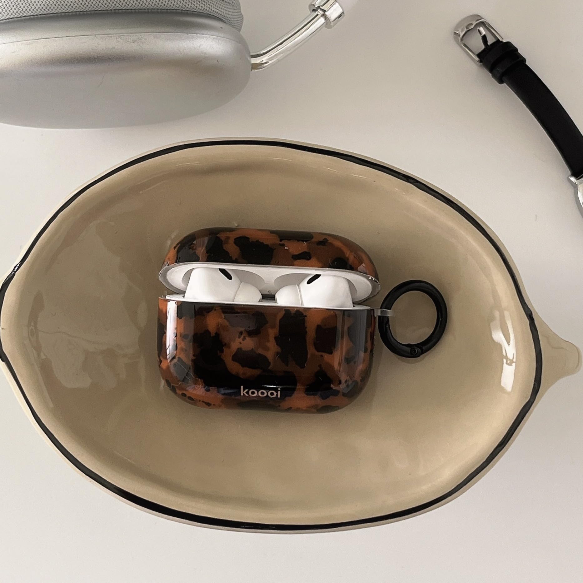 KOREDA Funda Compatible Con AirPods Pro De 2ª/1ª Generación, Bonito Diseño Floral 3D En Relieve