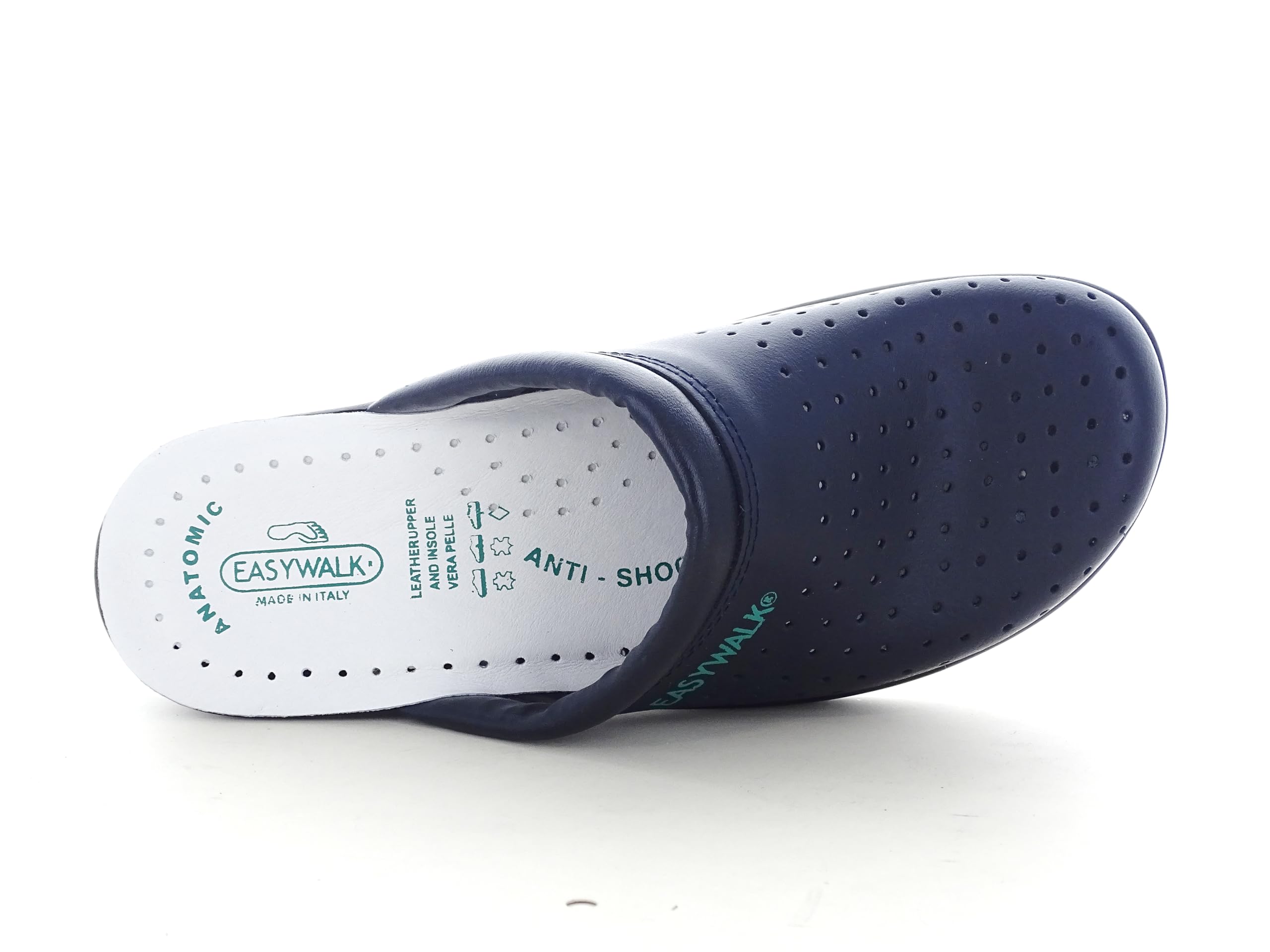 EASYWALK 210 Zuecos Mules Zapatillas Zapatos de Cuero, Mujer