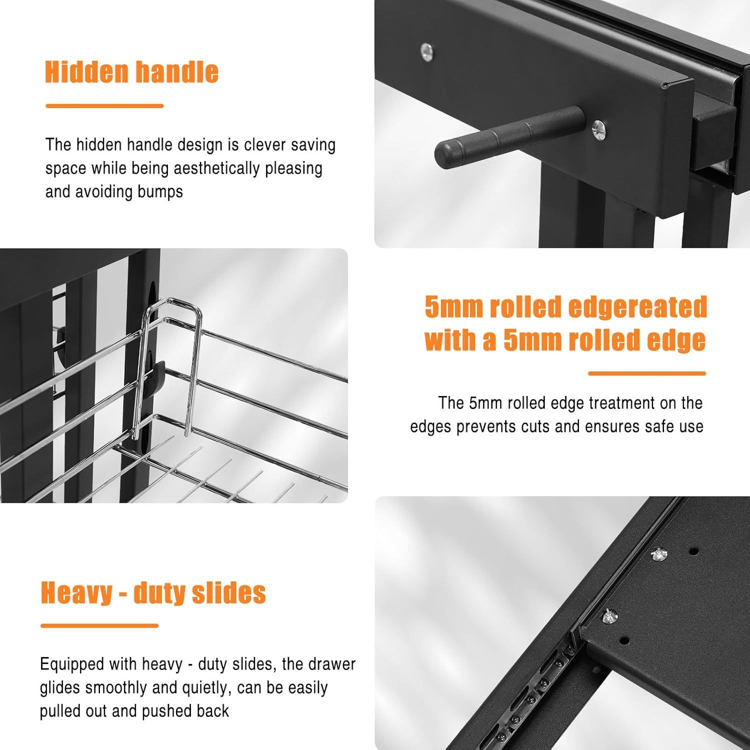 Pull-Out Blind Corner Organizer, 4-Shelf 2-Tier Storage Basket with Soft-Close, Compatible with Left/Right Opening Cabinets (15" Min Opening), Chrome Steel Kitchen and Bathroom Cabinet Organizer