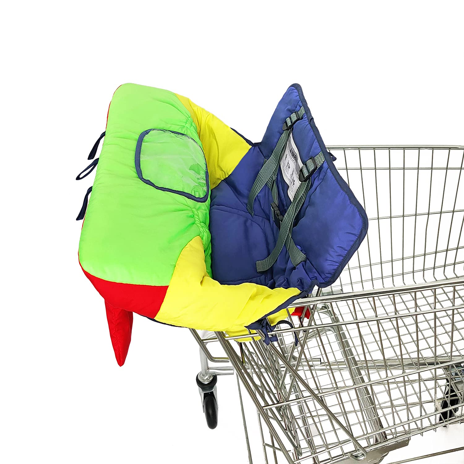 Shopping Cart Cover for Baby Boy Girl, Bright Solid Color Grocery Cart Cover for Babies, Restaurant High Chair Cover for Baby, Universal Fit Foldable Baby Shopping Cart Cover for Girls Boys